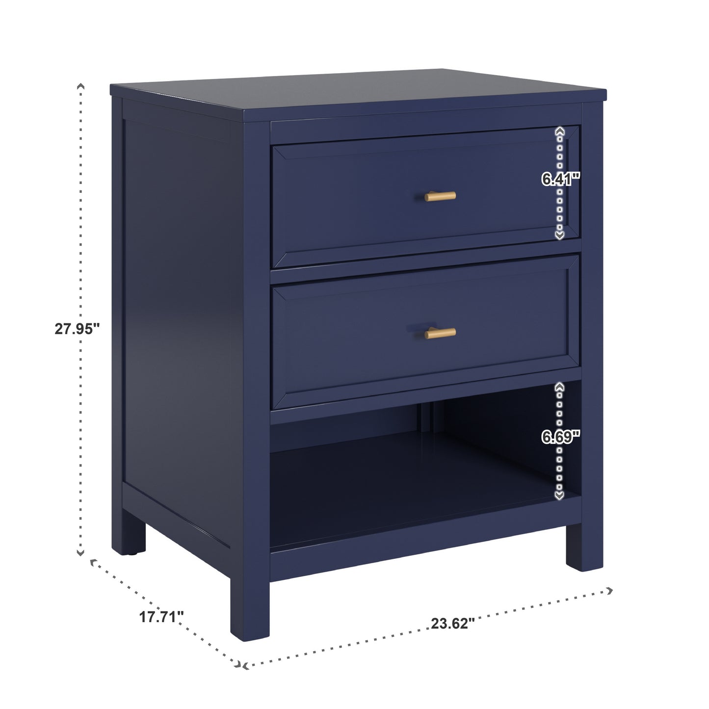 2-Drawer Nightstand - Twilight Blue