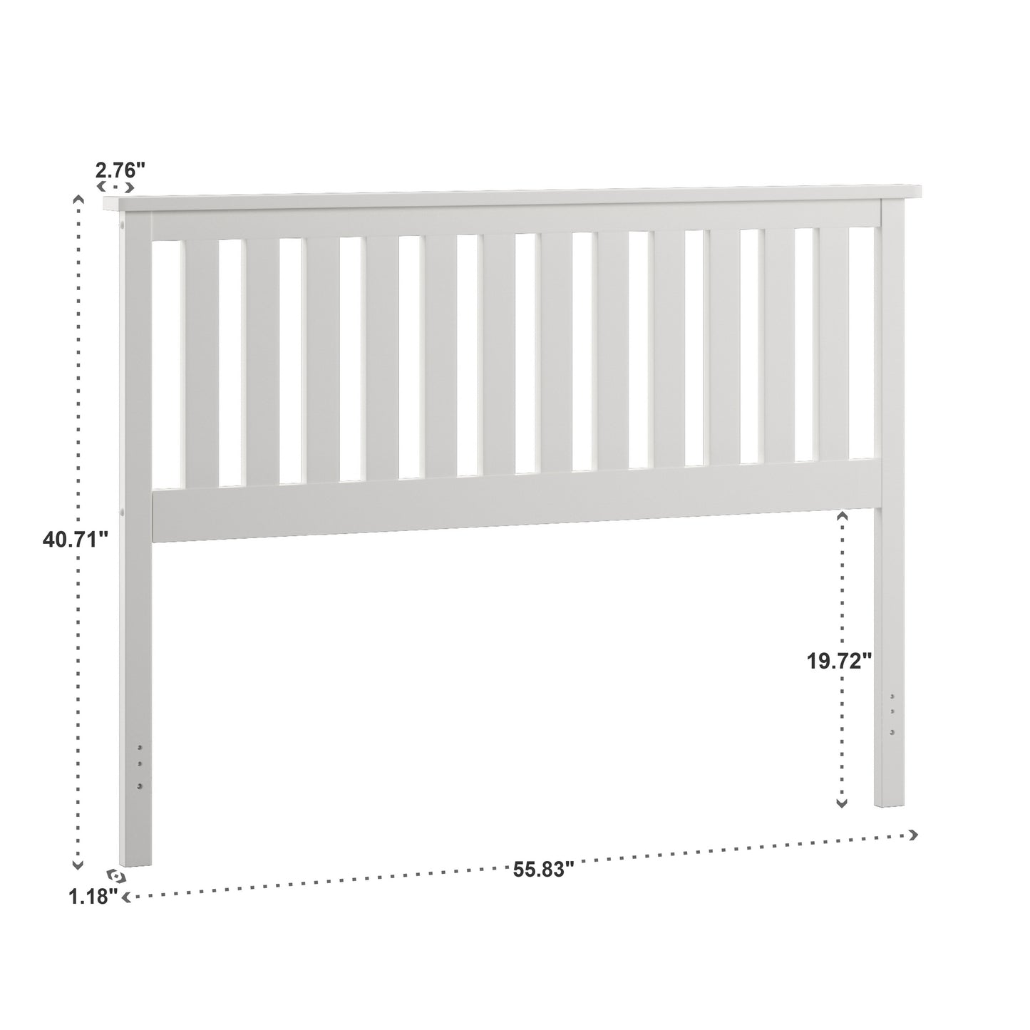 Mission Slat Wood Headboard - Full