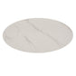 Glossy Sintered Stone with Grey Metal Base Table - White Top