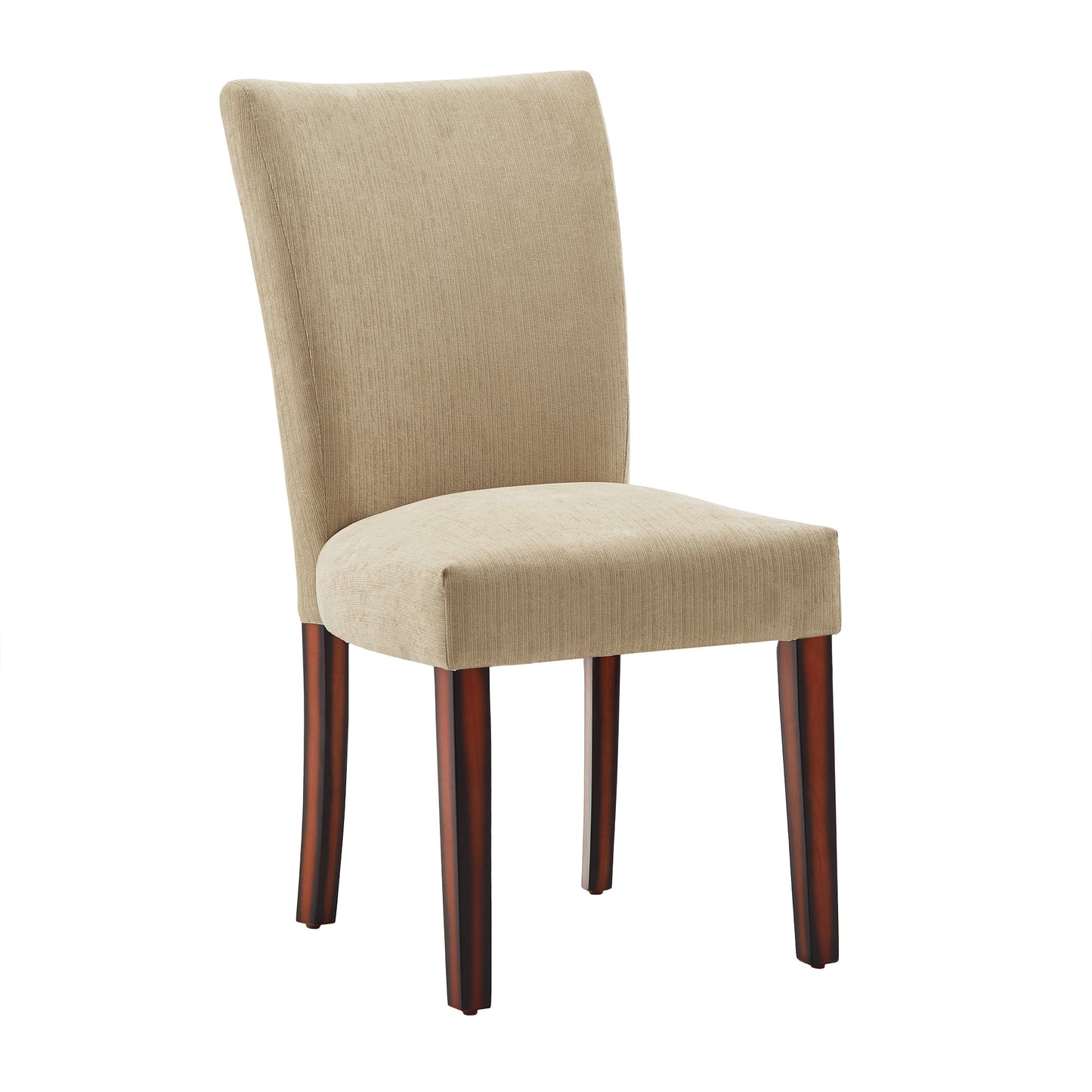 Chenille Parsons Dining Chairs (Set of 2) - Espresso Finish, Camel Chenille