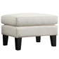 Modern Accent Chair with Ottoman - White Linen