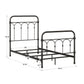Casted Knot Metal Bed - Dark Bronze, Twin (Twin Size)