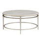 Champagne Silver Finish Marble Top Table - Coffee Table