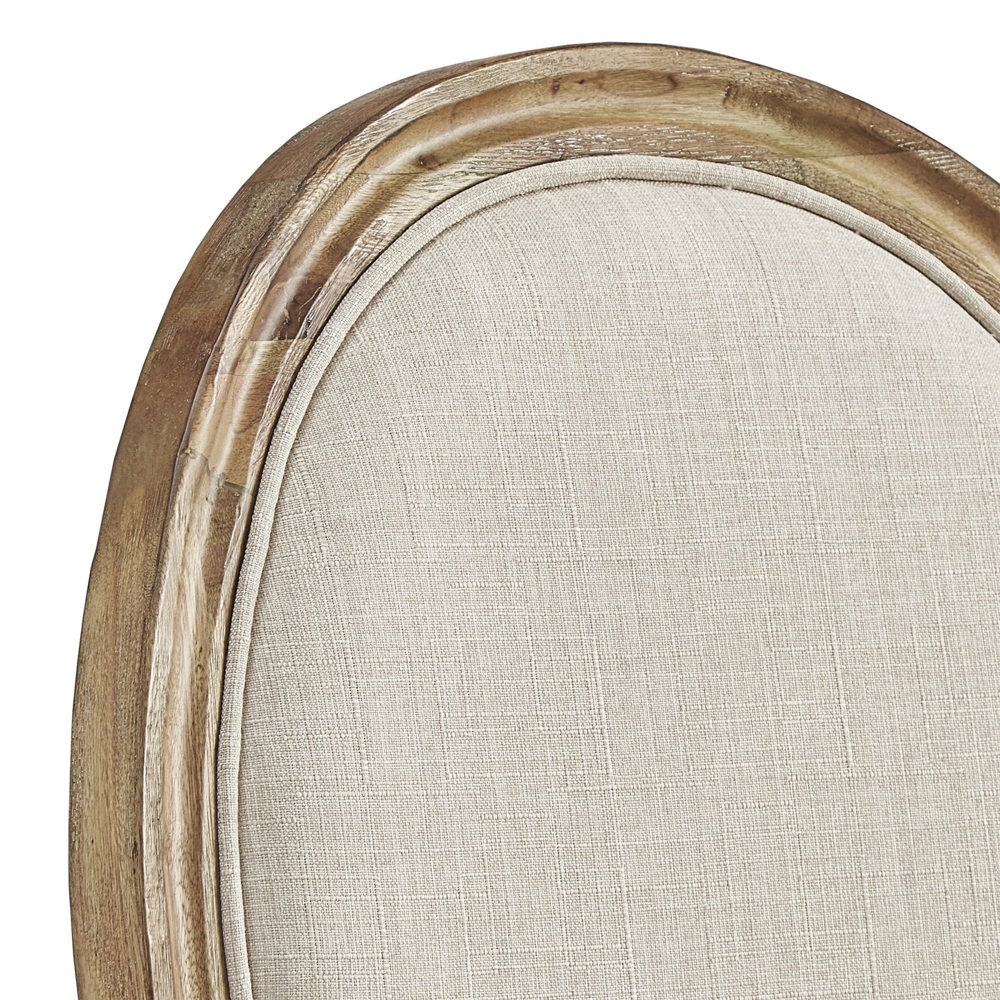 Round 5-Piece Dining Set - Beige Linen, Round Chair Backs