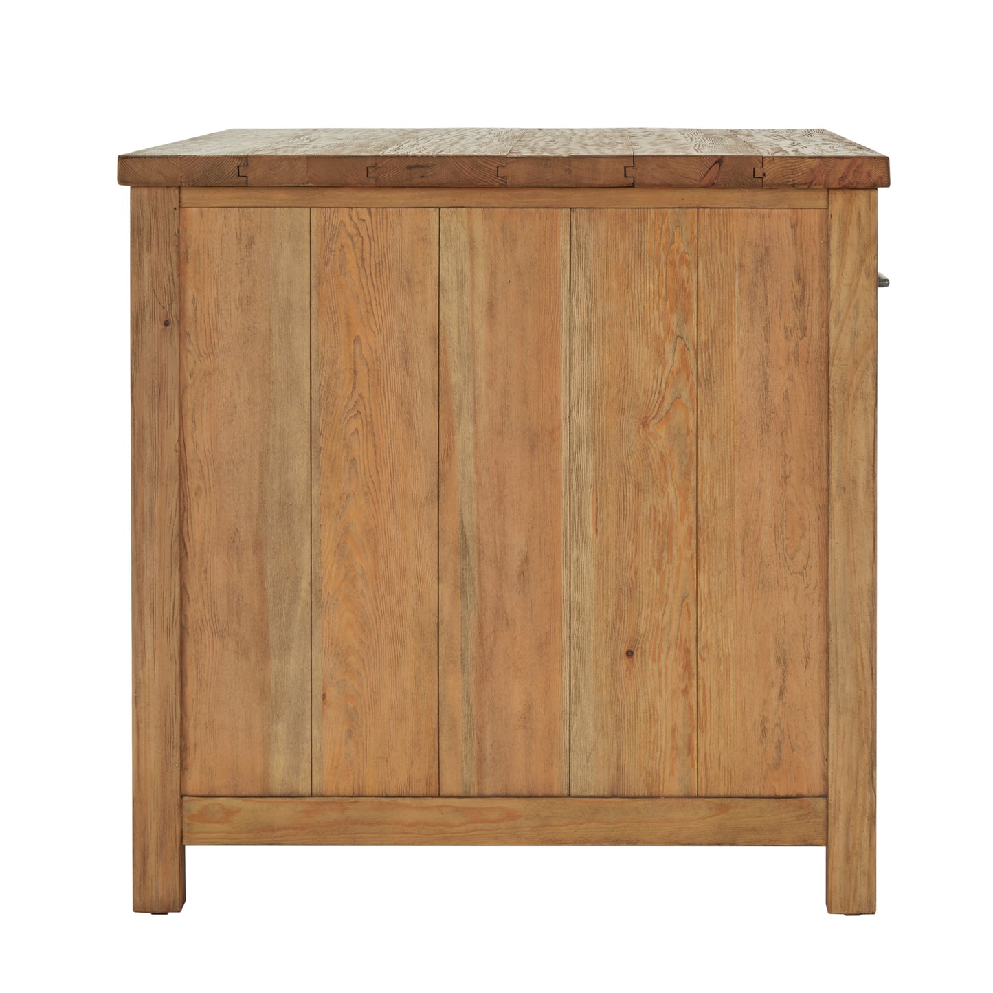 Reclaimed Look Extendable Kitchen Island - Natural Finish, Reclaimed Look Top