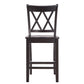 Double X-Back Counter Height Chairs (Set of 2) - Antique Black Finish