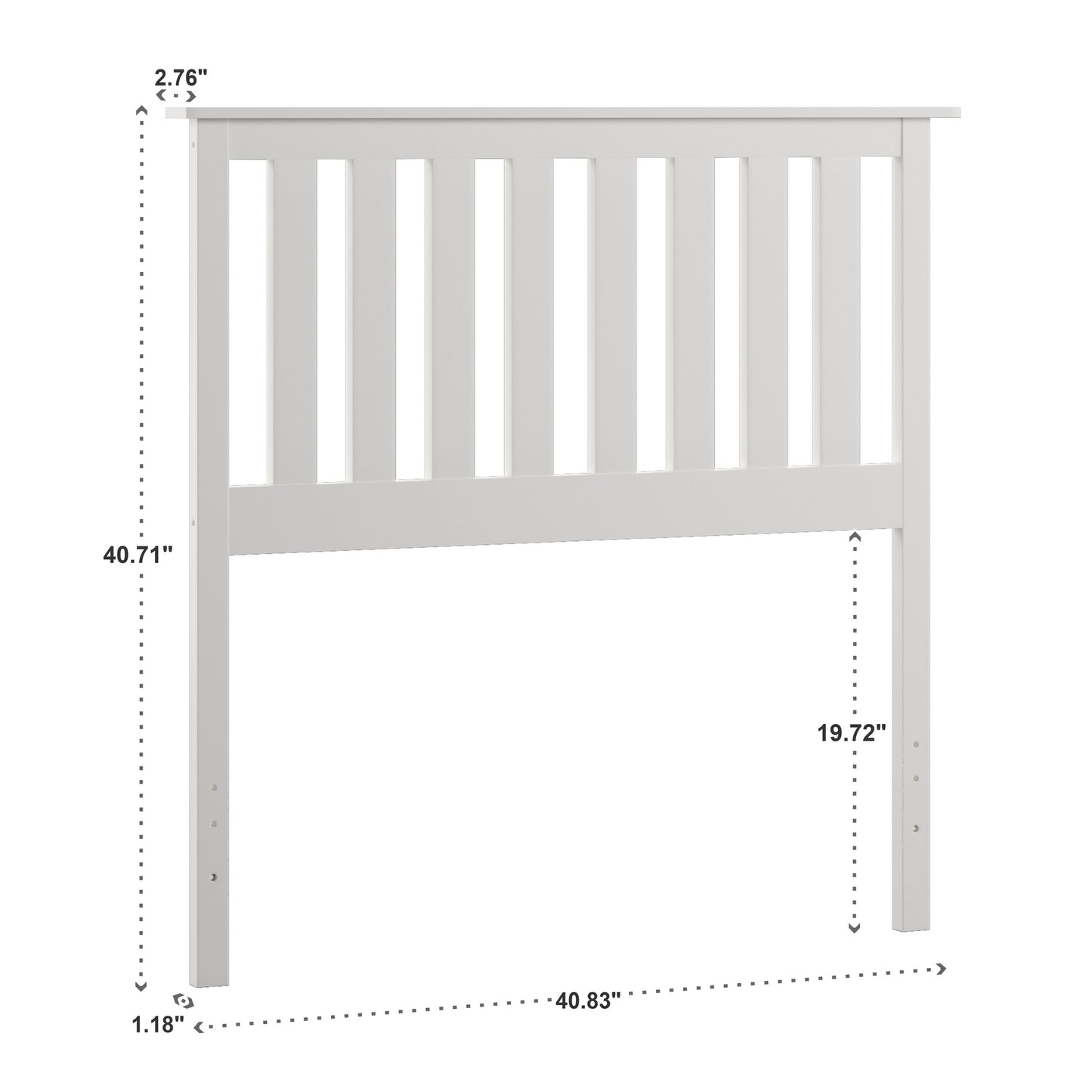 Mission Slat Wood Headboard - Twin