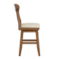 Napoleon Back Counter Height Wood Swivel Chair - Oak Finish