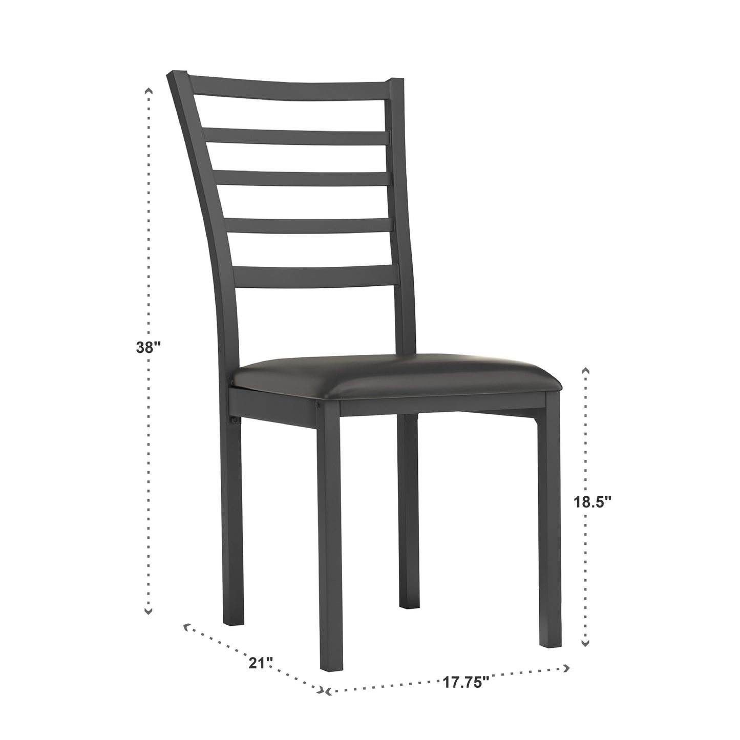 Black Metal Dining Chairs (Set of 4)
