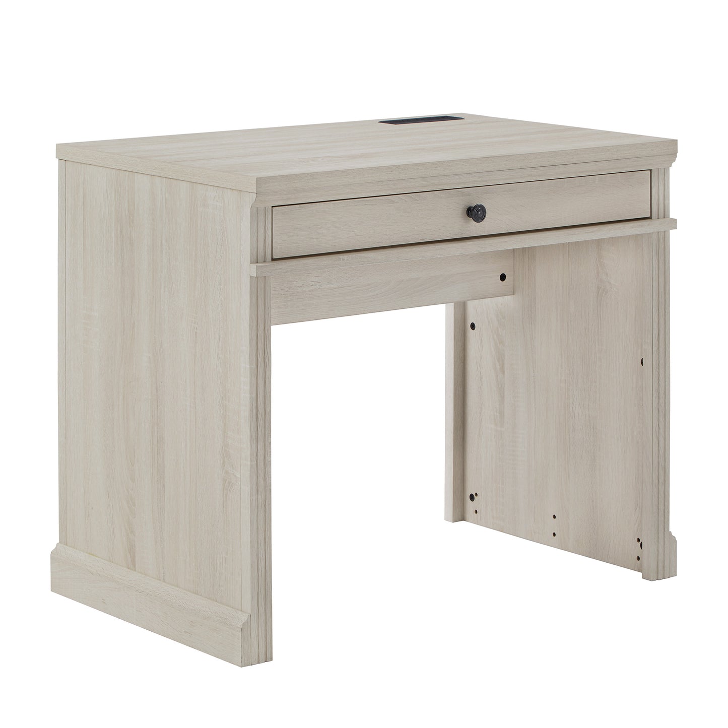 35 in. Writing Desk with USB Charger - Antique White Finish