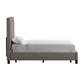 Square Button-Tufted Upholstered Platform Bed - Grey, Queen