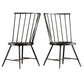 High Back Windsor Classic Dining Chairs (Set of 2) - Black