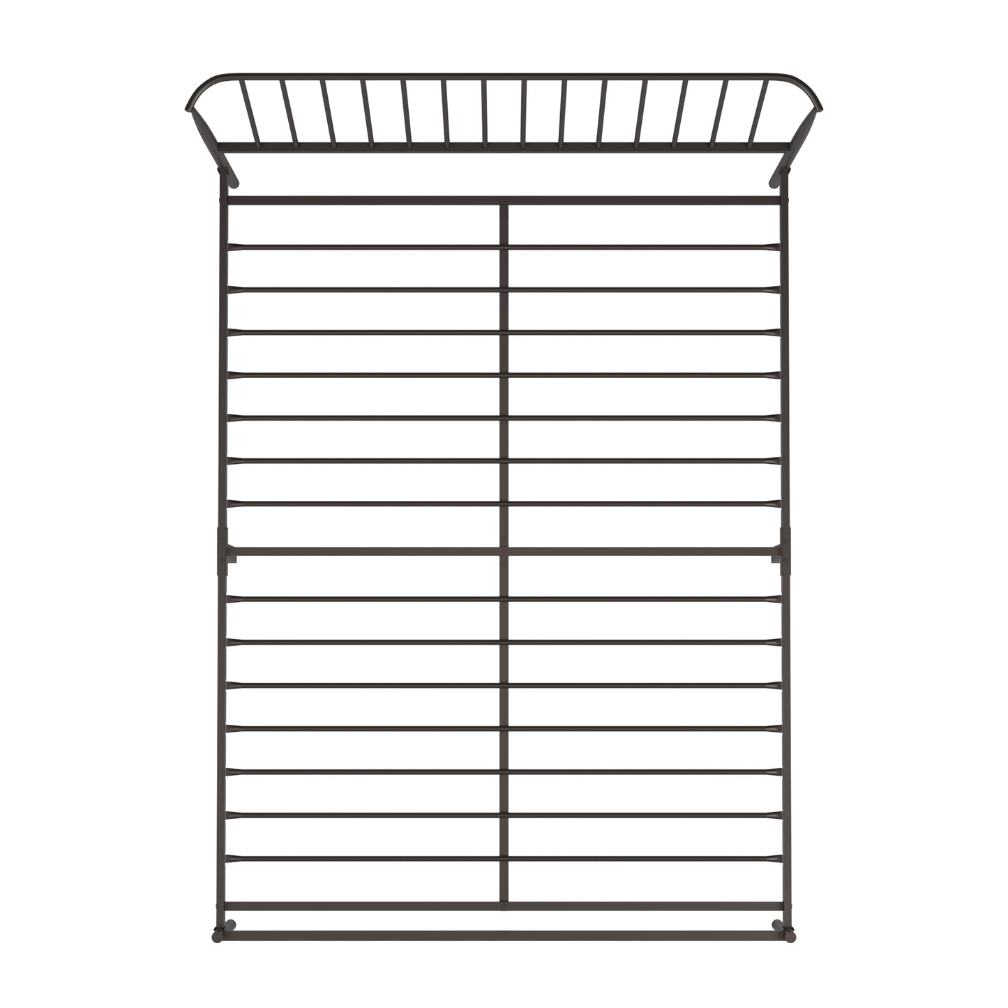 Metal Platform Bed with Curved Metal Headboard (Queen Size)