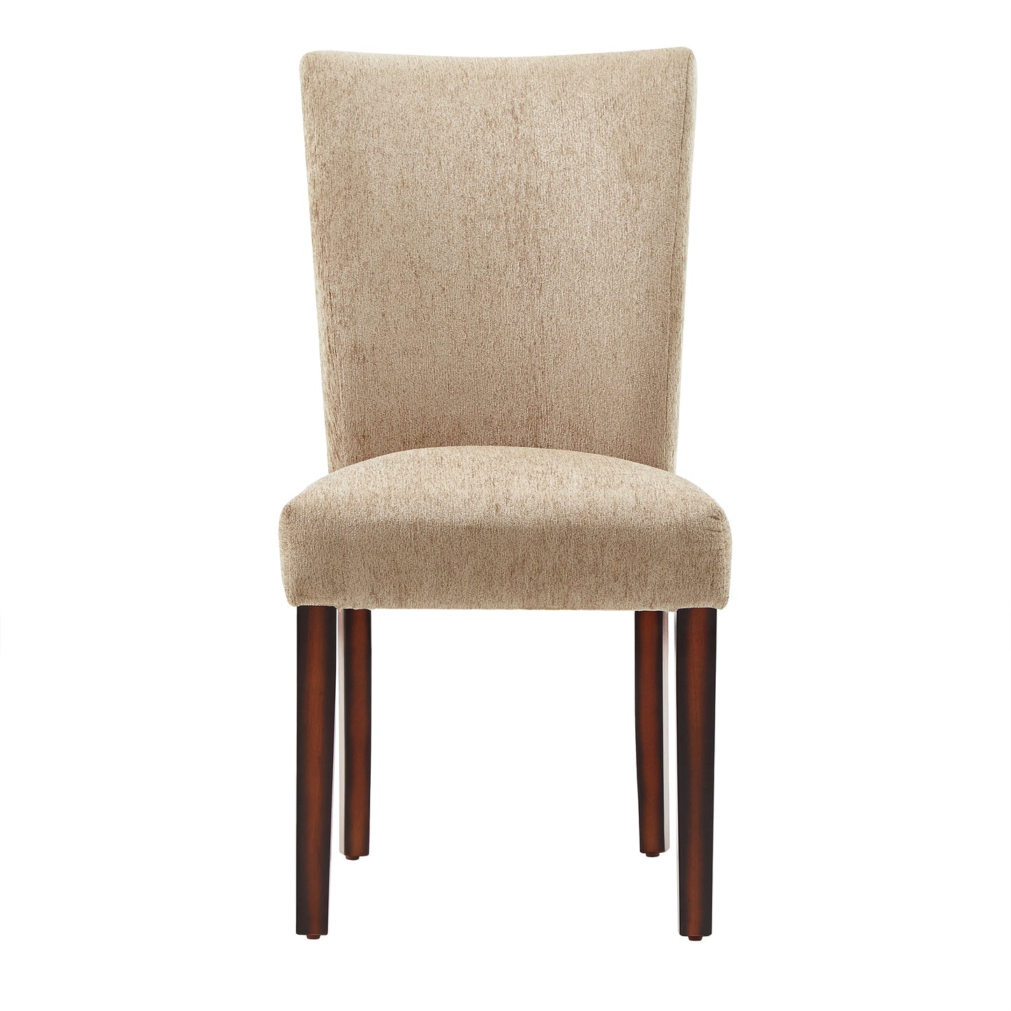 Chenille Parsons Dining Chairs (Set of 2) - Espresso Finish, Brown Chenille