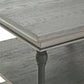 Cornice Accent Storage Side Table - Grey Finish
