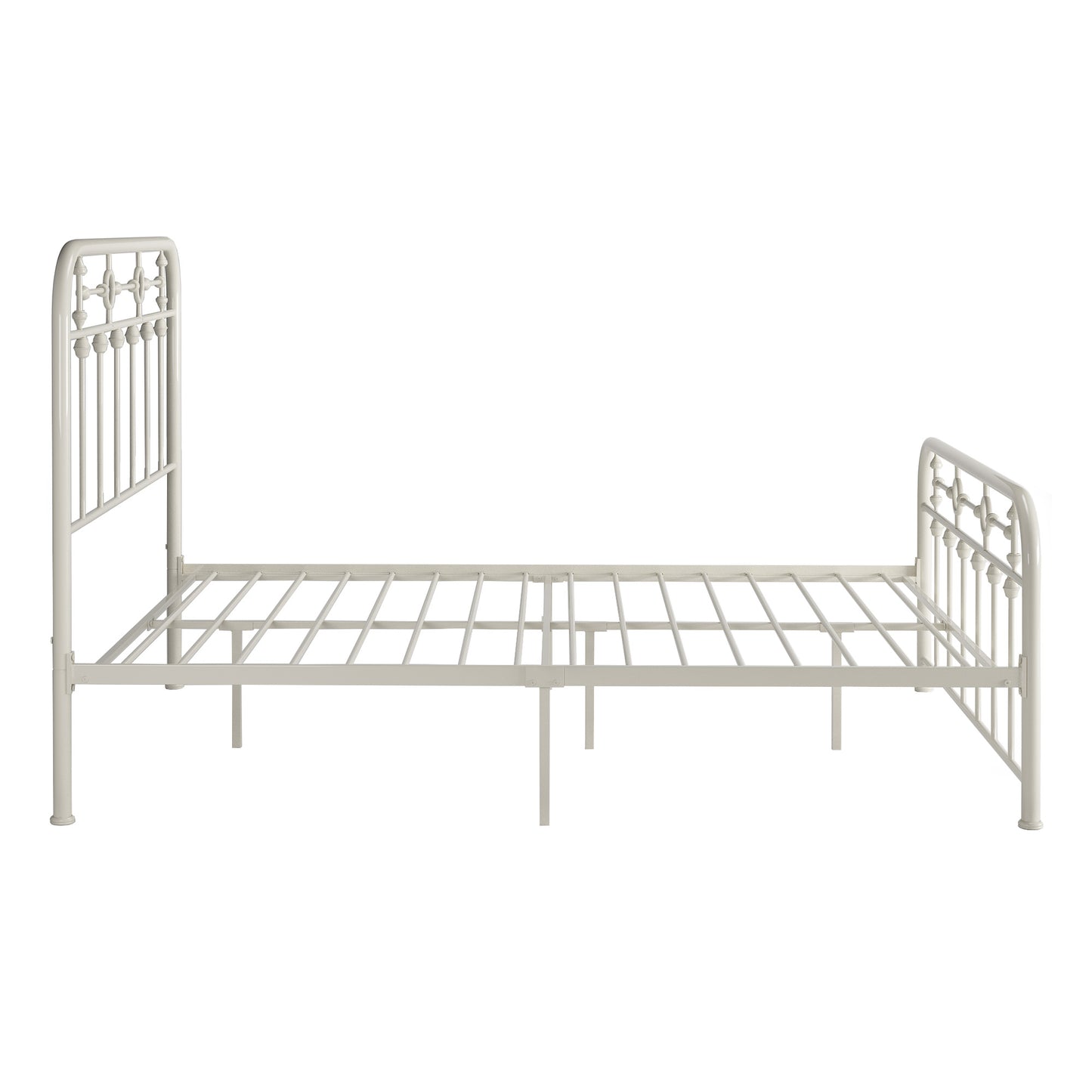 Metal Spindle Platform Bed - White, Full Size (Full Size)