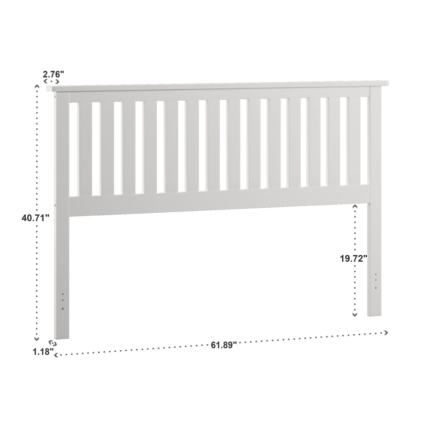 Mission Slat Wood Headboard - Queen