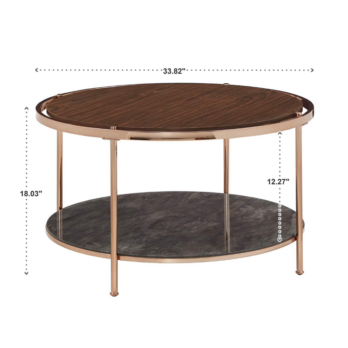 Champagne Gold Coffee Table with Storage