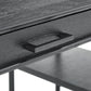 Cornice 1-Drawer Storage Writing Desk - Black Finish