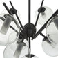 Local Pickup Only - Matte Black Finish Bold 10-Glass Globe Pendant Light