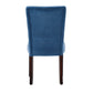 Chenille Parsons Dining Chairs (Set of 2) - Espresso Finish, Royal Blue Chenille