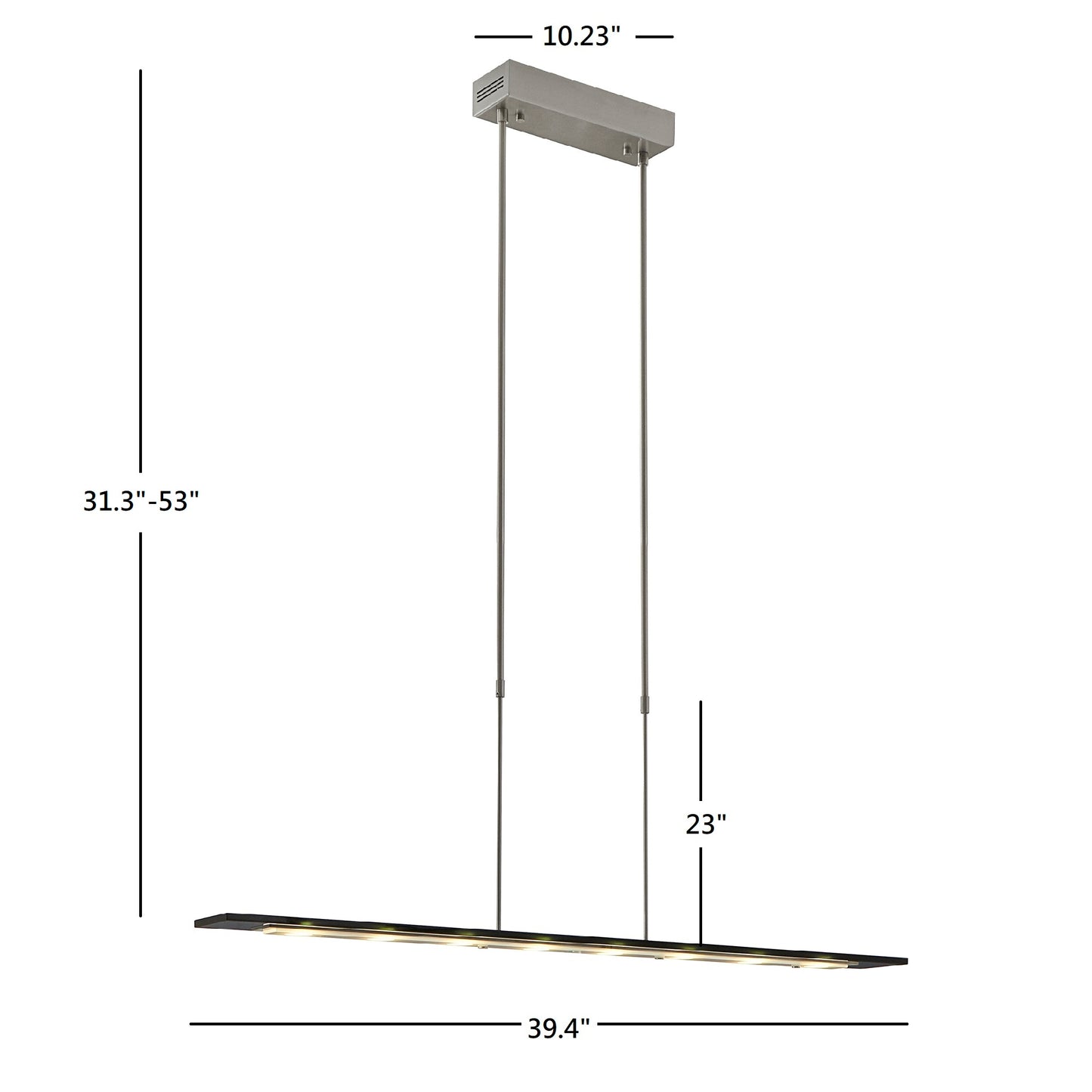 Modern Light Rods LED Pendant - Black Finish