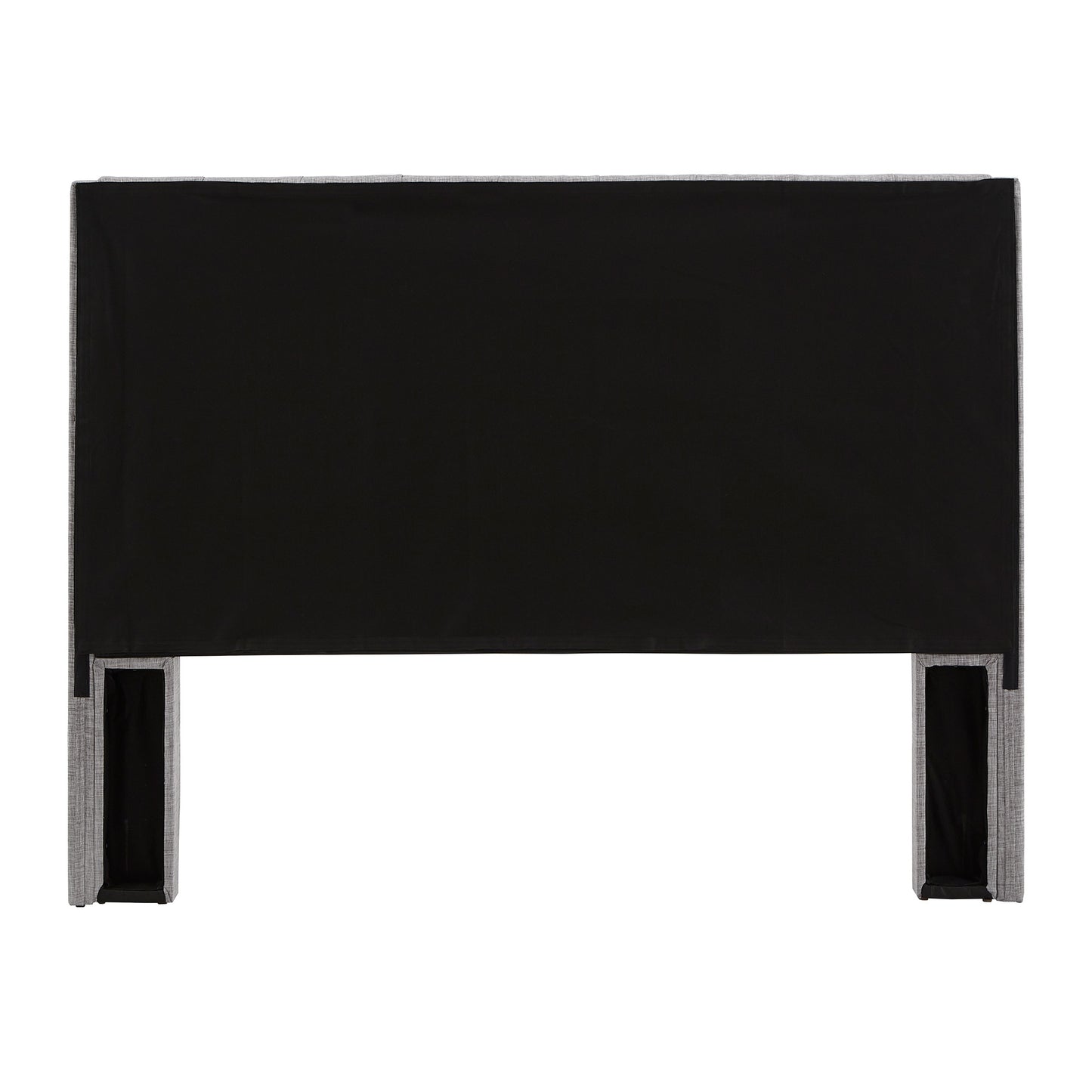 Wingback Button Tufted Linen Fabric Headboard - Gray, Queen Siza