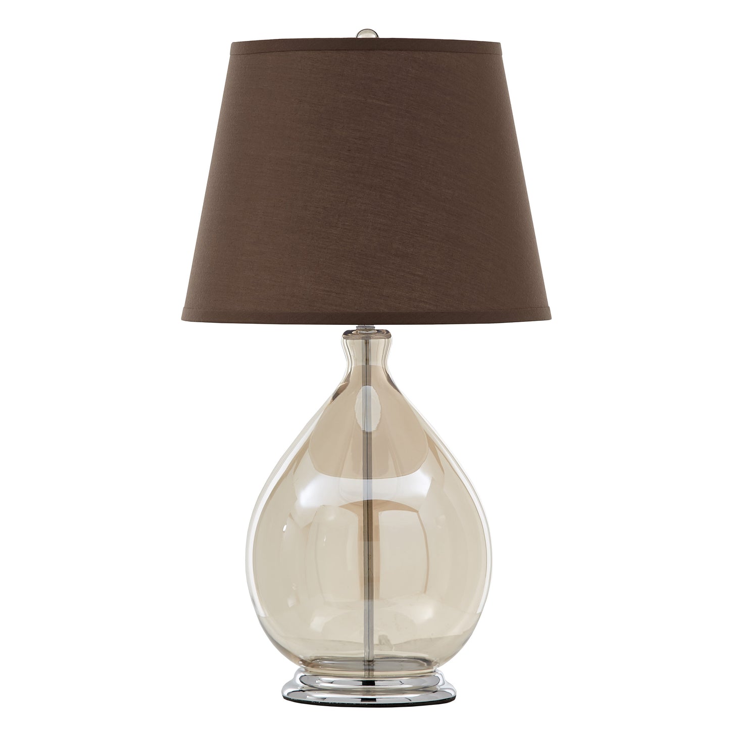 Glass Table Lamp - Amber Brown