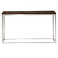 Local Pickup Only - Stainless Steel Rectangular Sofa Table - Brown Finish