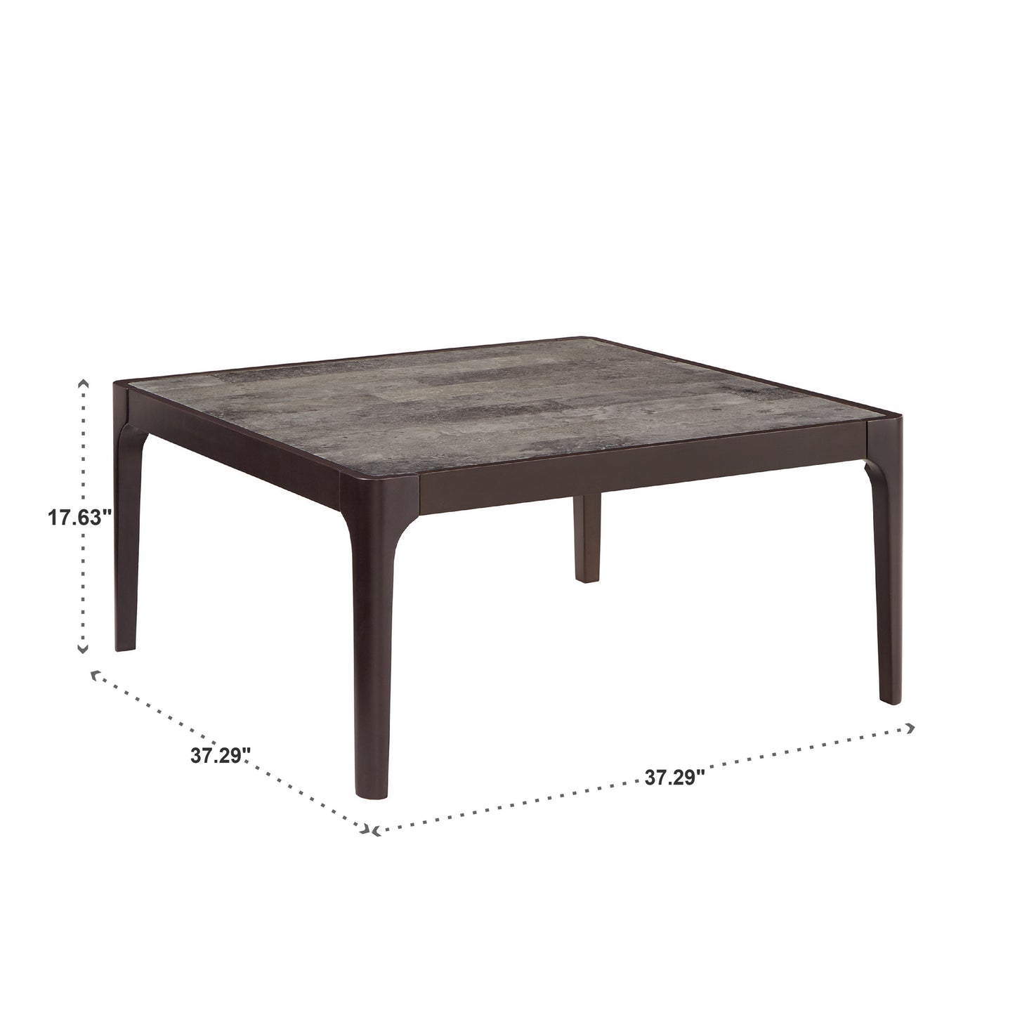 Faux Marble Top Table - 37" Wide Coffee Table