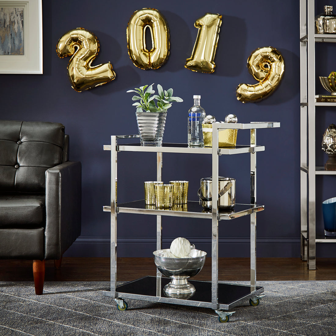 Decorating Your Bar Cart for New Year's