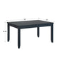 Solid Wood Rectangular Dining Table with Two Drawers - Antique Denim