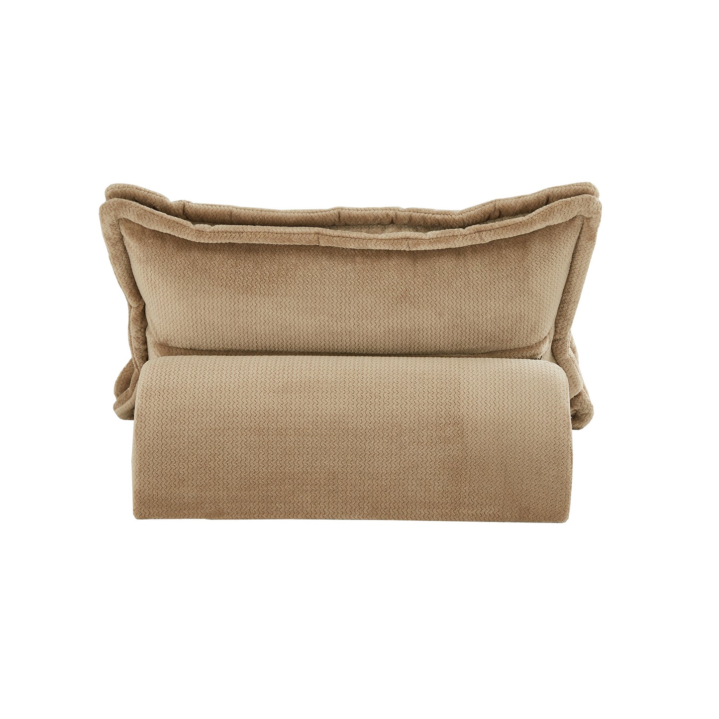 Velvet Tufted Modular Accent Chair with Pillow Back - Taupe