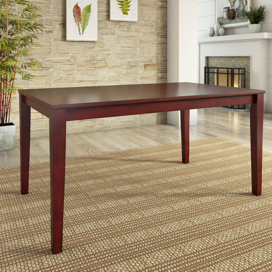 60-inch Rectangular Dining Table - Antique Berry Finish
