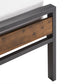 Low Profile Metal Platform Bed with Wood Finish Panels - Gray, Queen (Queen Size)