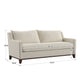 Fabric Sofa with Down Feather Cushions - Oatmeal