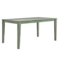 60-inch Rectangular Antique Sage Green Dining Set - Slat Back Chairs, 6-Piece Set