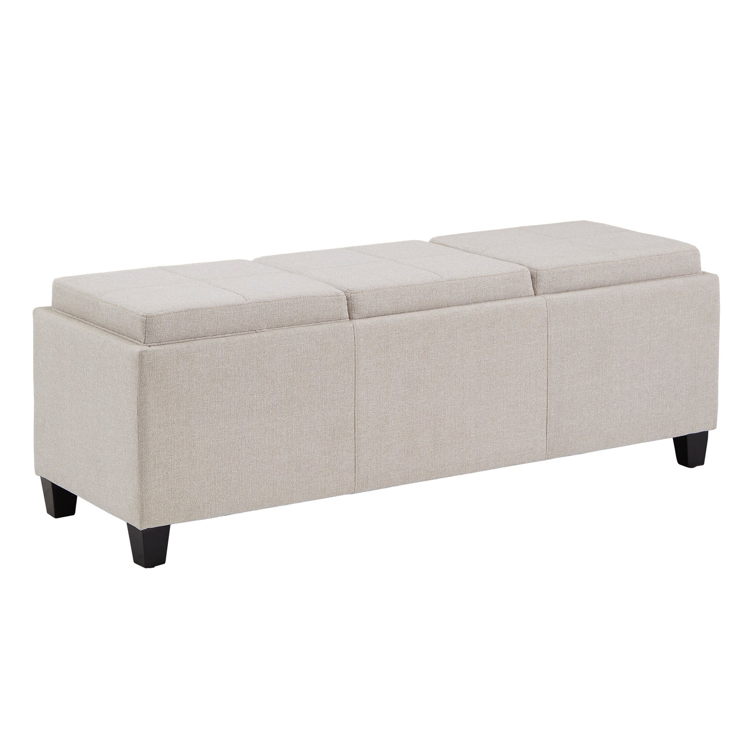 Heathered Weave Storage Bench with Trays