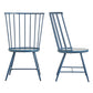 High Back Windsor Classic Dining Chairs (Set of 2) - Blue Steel