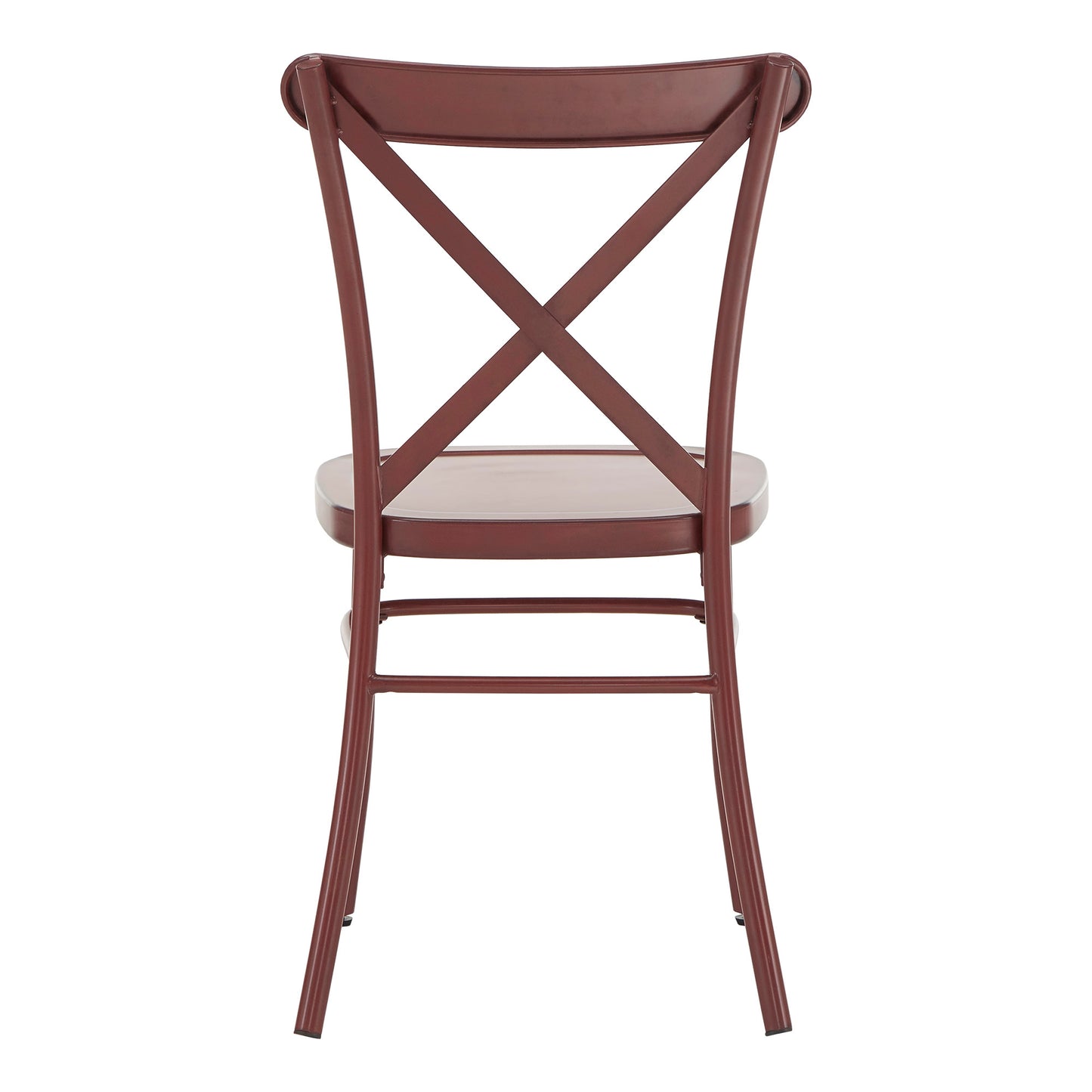 Metal Dining Chairs (Set of 2) - Antique Berry Red