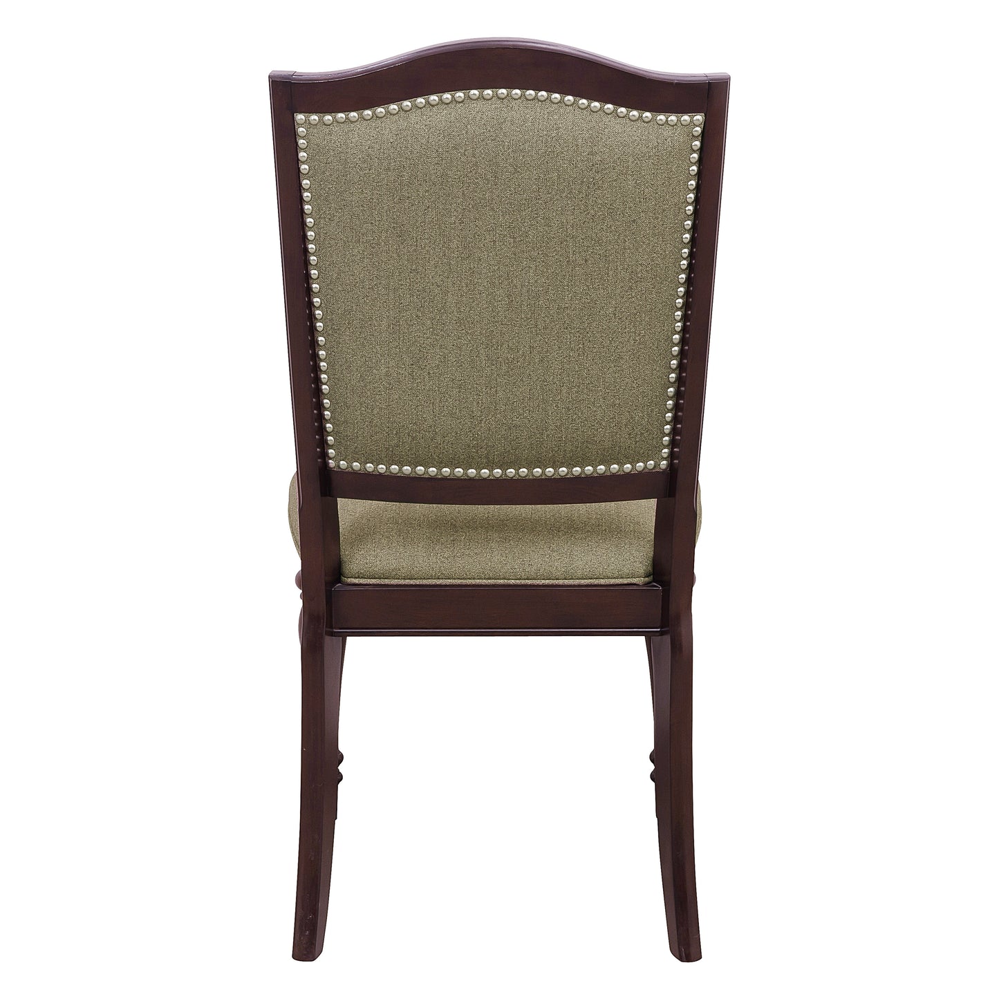 Nailhead Accent Dining Chairs (Set of 2) - Brown Fabric, Side Chairs