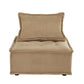 Velvet Tufted Modular Accent Chair with Pillow Back - Taupe
