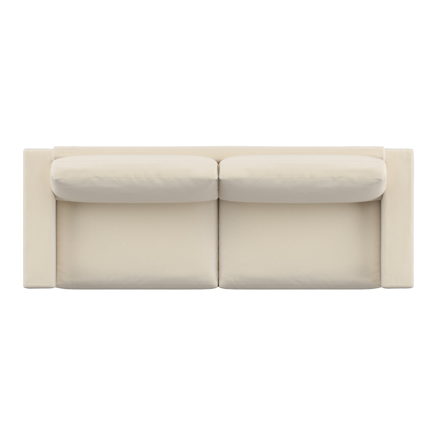 Modern White Fabric Down-filled Sofa - 108-inch Sofa