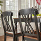 Two-Tone Counter Height Chairs (Set of 2) - Antique Black, Scroll Back