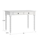 2-Drawer Helix Legs Office Desk - White