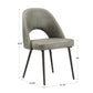Upholstered Dining Chairs (Set of 2) - Light Grey PU Leather
