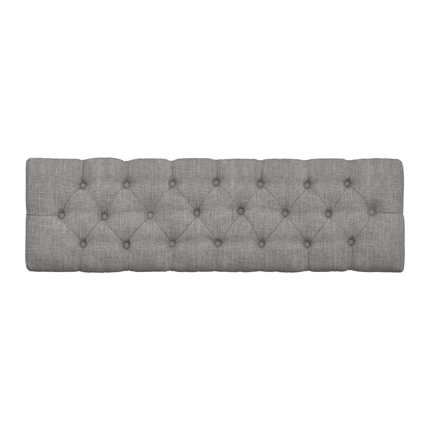 Premium Tufted Reclaimed Look 52-inch Upholstered Bench - Grey Linen