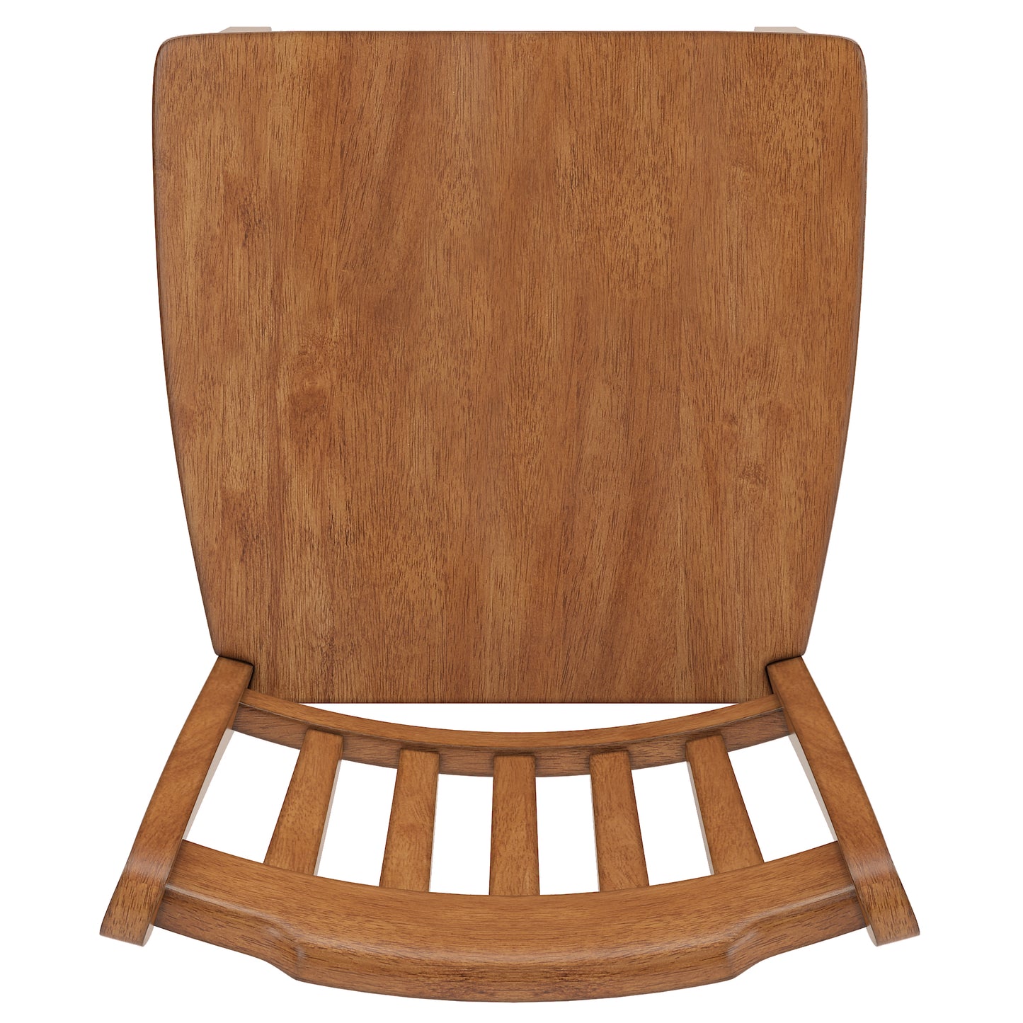 Slat Back Bar Height Chairs (Set of 2) - Oak Finish