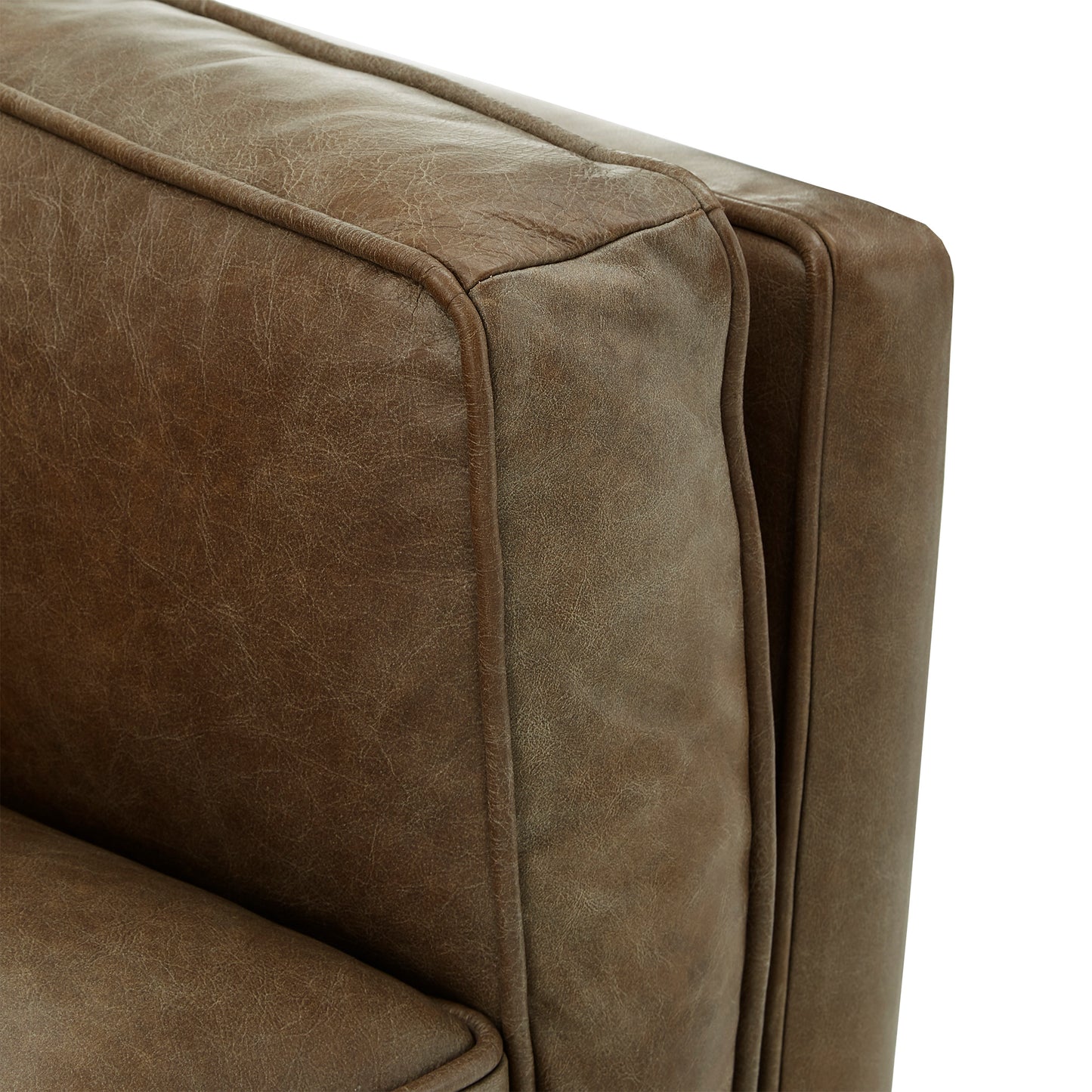 Dark Oak and Tan Oxford Leather Chair