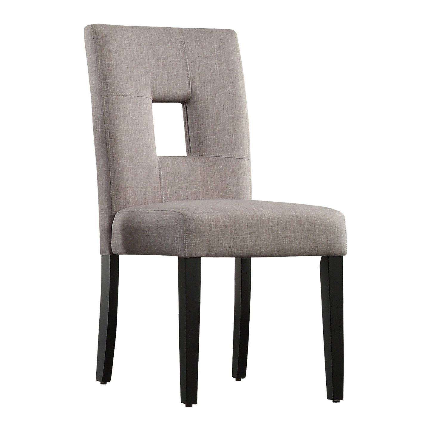 Keyhole Back Dining Chairs (Set of 2) - Grey Linen